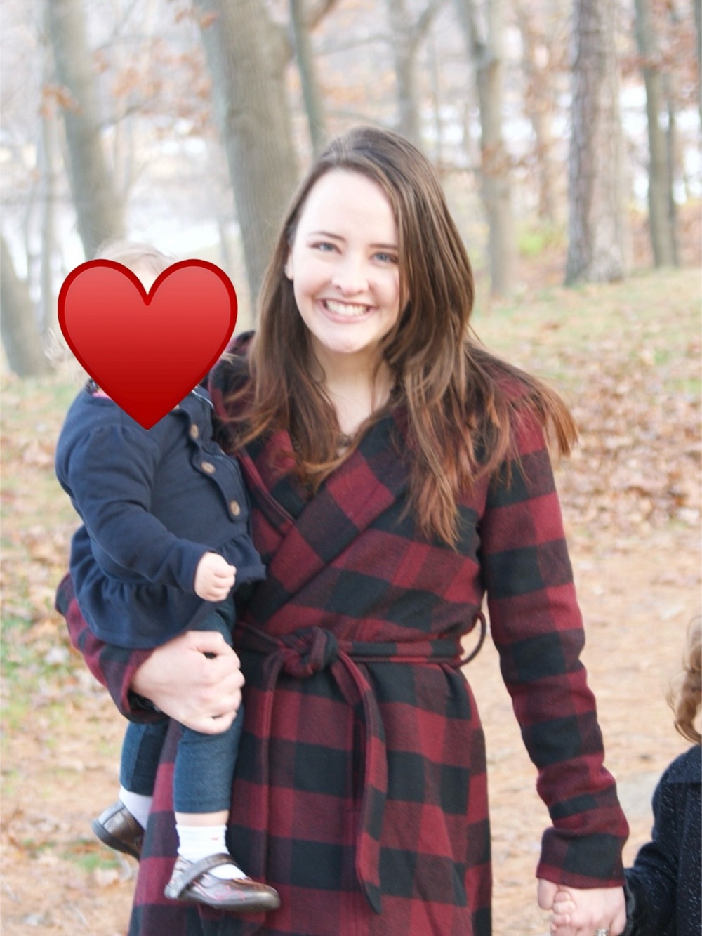 Motherhood Maternity tartan plaid wrap coat size S burgundy wine red black